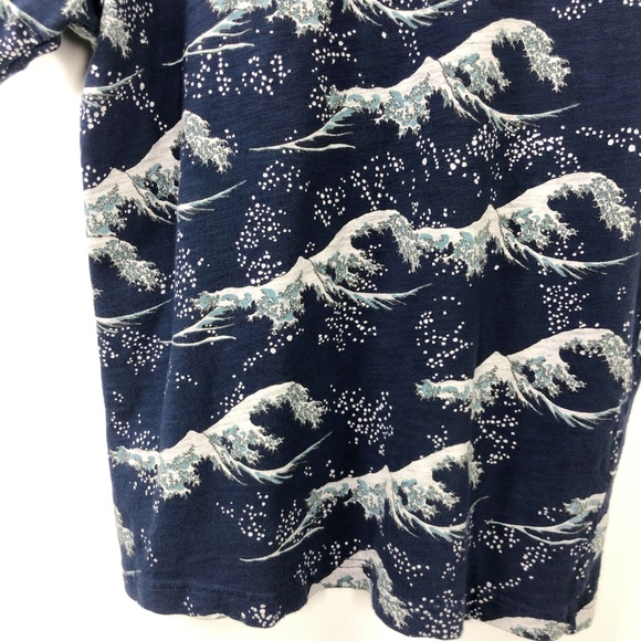 Uniqlo x Hokusai Blue Japanese Giant Waves Graphic - Picture 7 of 8